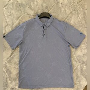 Swannies Golf Shirt Polo Anderson Floral Print Granite Navy Men XL